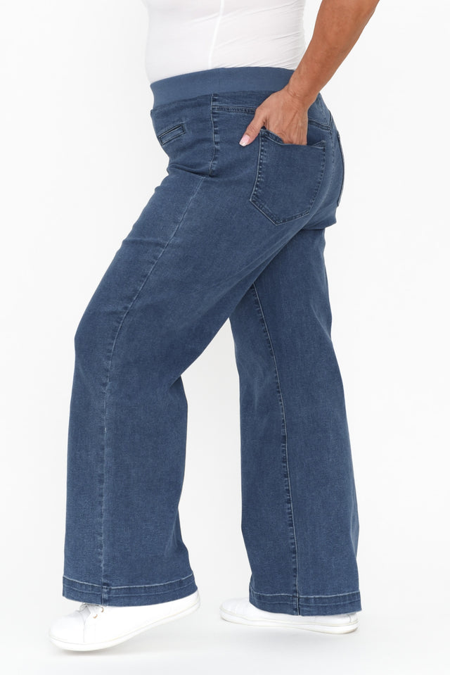 Maddy Blue Wide Leg Jeans image 9