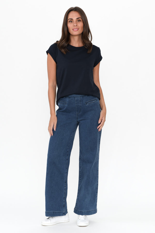 Maddy Blue Wide Leg Jeans image 7