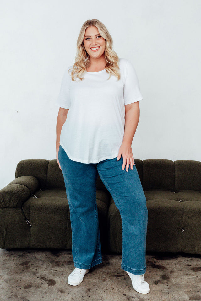 Maddy Blue Wide Leg Jeans image 9