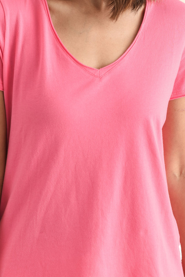 Maggie Melon Cotton Vee Tee image 5