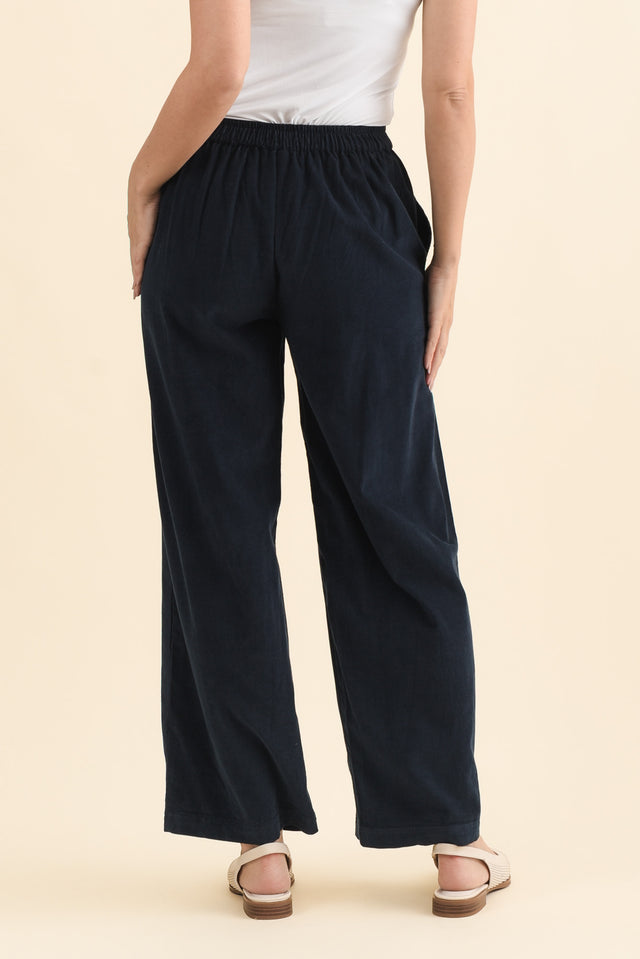 Makenna Navy Corduroy Tassel Pants,Brunette model,alt text|model:MJ image 5