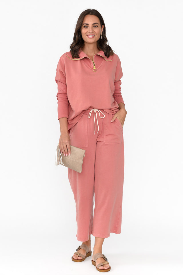 Mariam Blush Relaxed Track Pants