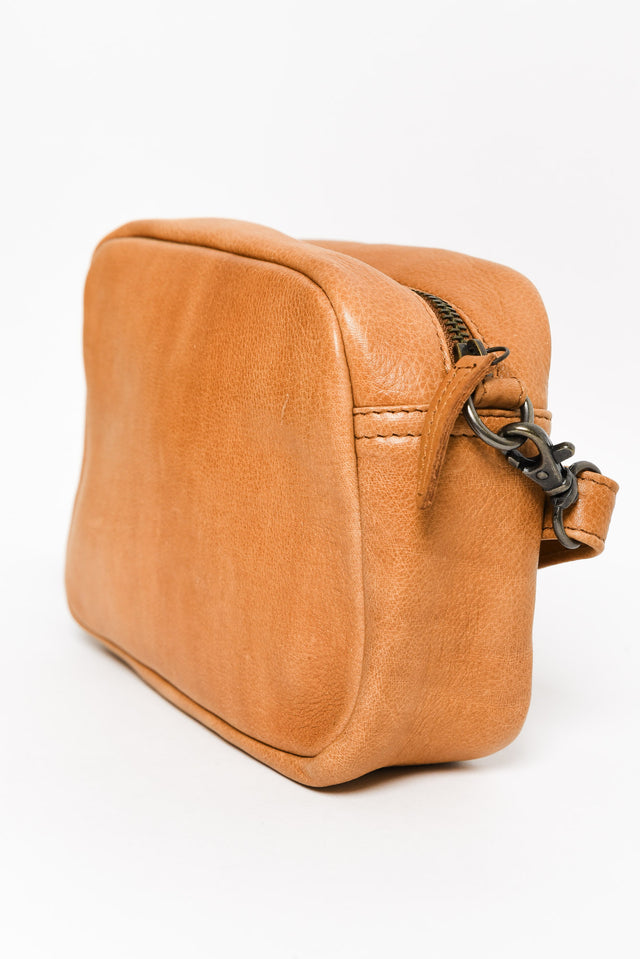 Mallie Tan Leather Crossbody Bag image 2
