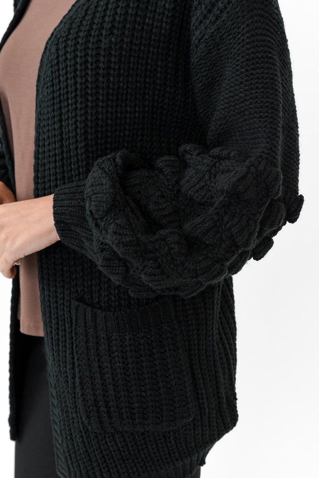 Malone Black Knit Cardigan