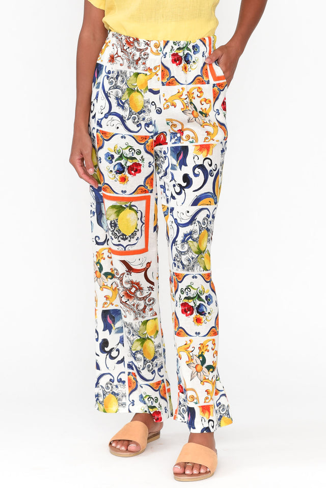 Malory Sicilian Summer Linen Blend Pants image 2