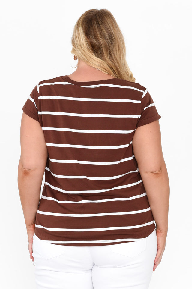 Manly Chocolate Stripe Cotton Tee image 11