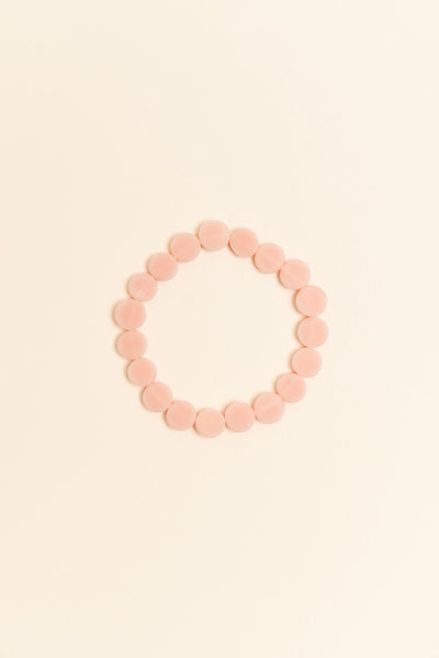 Mari Peach Resin Beaded Bracelet