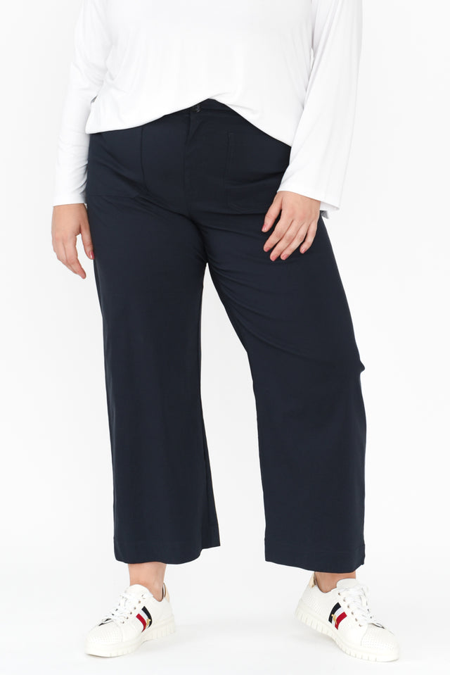 Marine Navy Straight Leg Pants,Brunette model,plus-size,curve-bottoms,plus-size-Pants,alt text|model:Gabby image 7