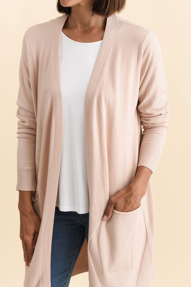 Mary Light Pink Pocket Cardigan,Brunette model,alt text|model:Cara image 6