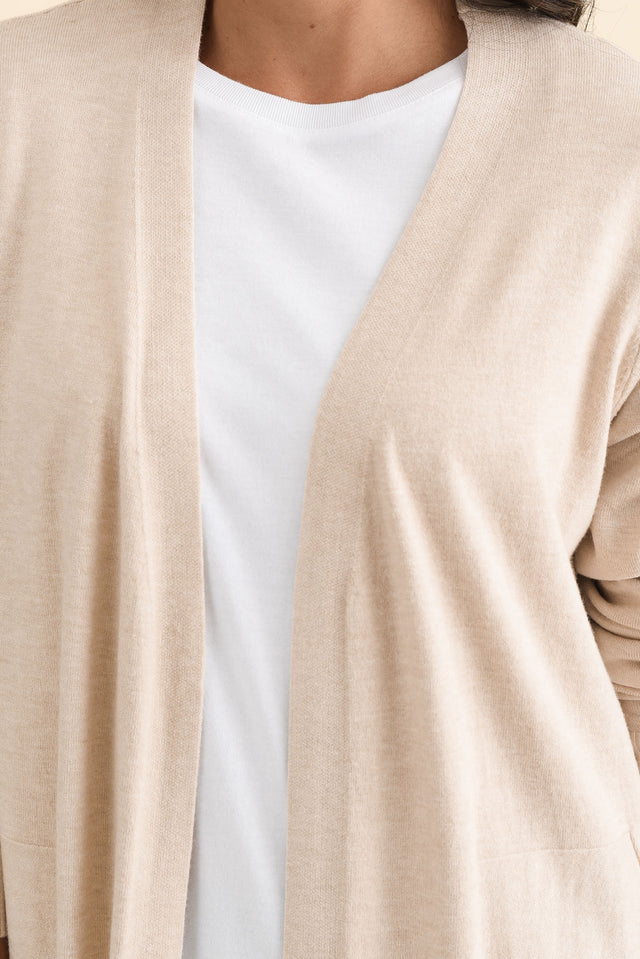 Mary Natural Pocket Cardigan,Brunette model,alt text|model:Brontie image 6