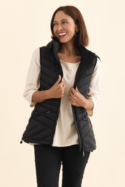 Maryclaire Black Down Puffer Vest