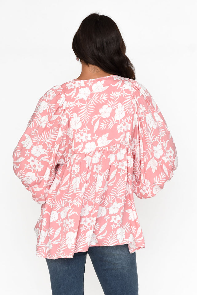 Marylee Pink Garden Gathered Top