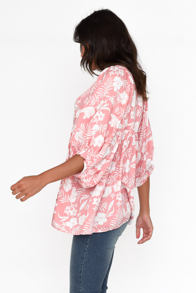 Marylee Pink Garden Gathered Top