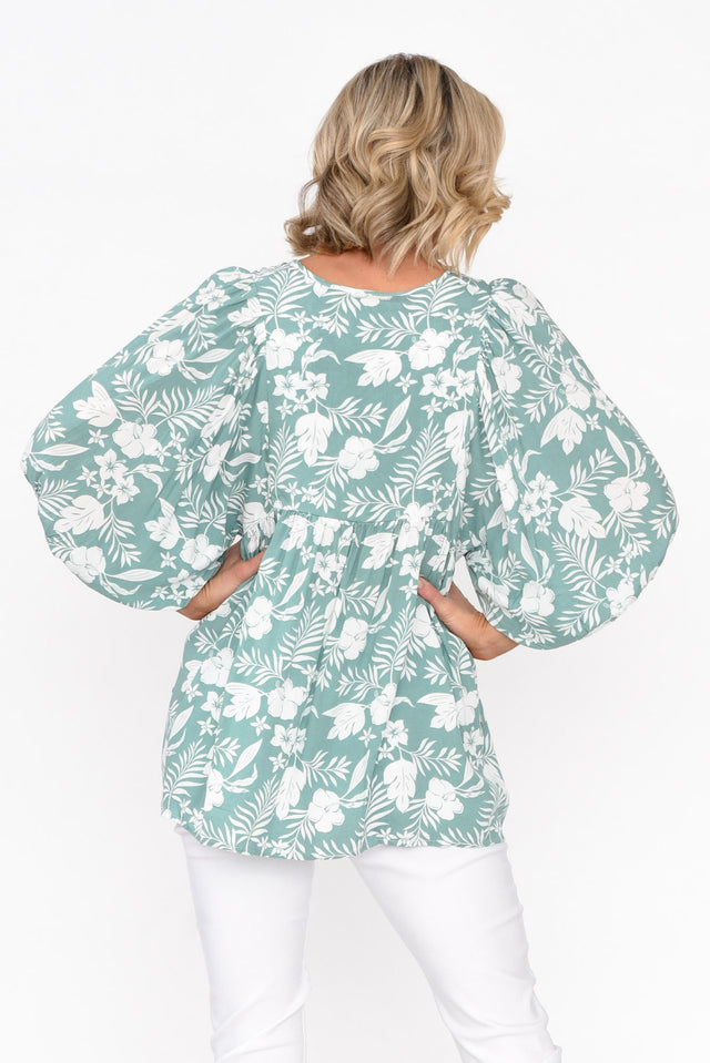 Marylee Sage Garden Gathered Top