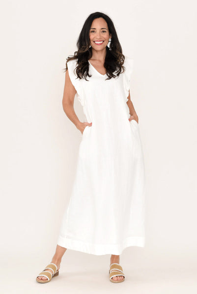 Matilda White Linen Dress