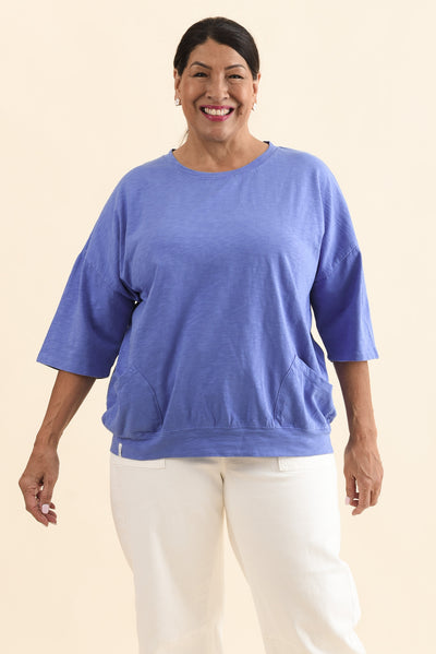 Mazie Blue Cotton Sweat