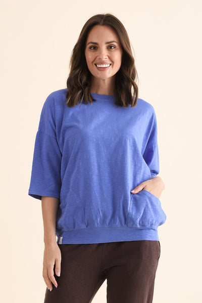 Mazie Blue Cotton Sweat