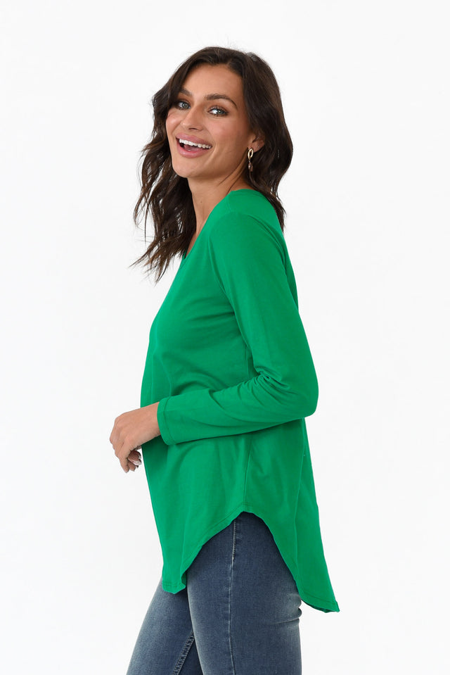 Megan Jade Cotton Long Sleeve Top