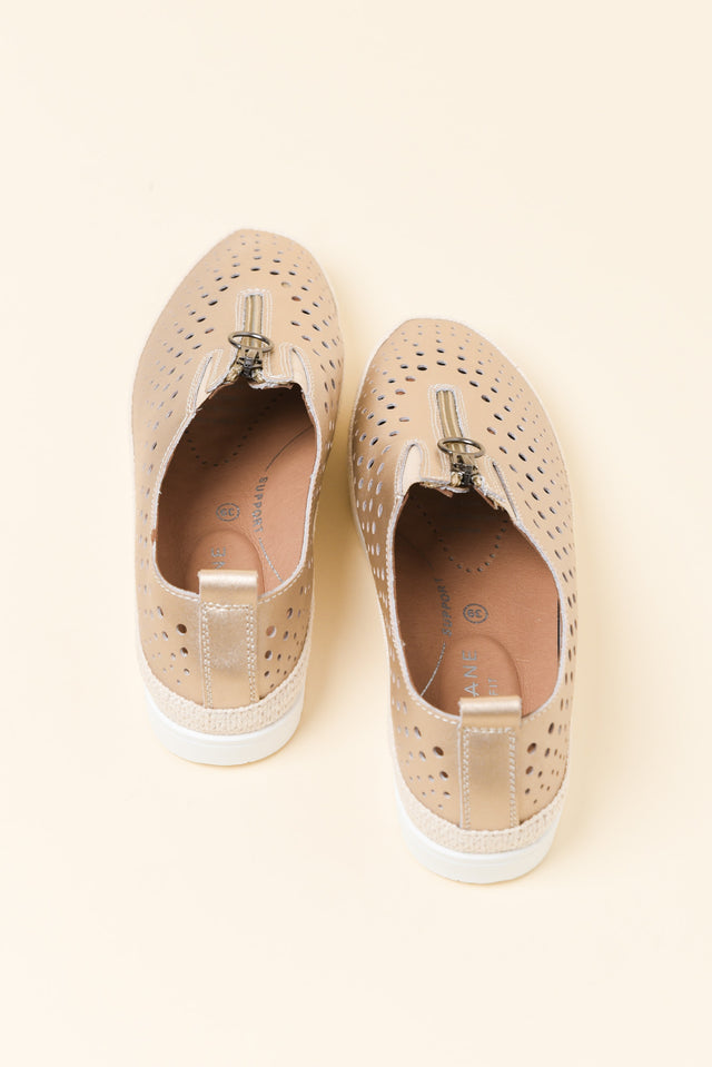 Mercury Gold Mesh Zip Loafer image 4