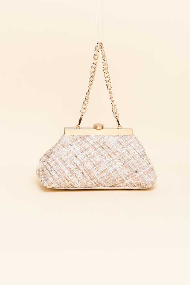 Mia Blush Boucle Clutch image 1