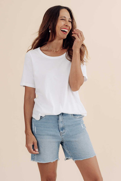 Millie Light Blue Denim Shorts