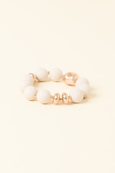 Misha Cream Beaded Bracelet