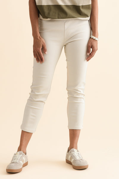 Missy Natural Cropped Stretch Pants