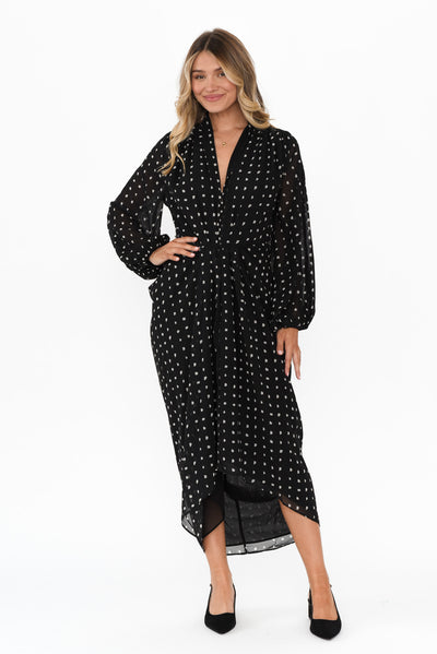Mona Black Spot Dress