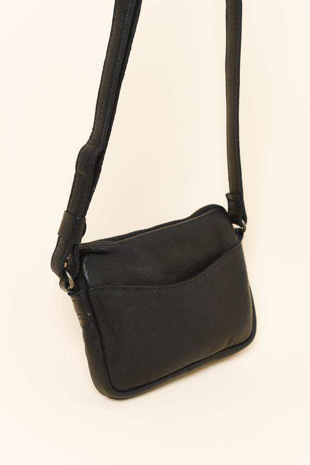 Monterey Black Leather Crossbody Bag image 2