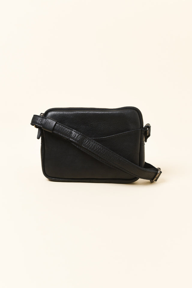 Monterey Black Leather Crossbody Bag image 1