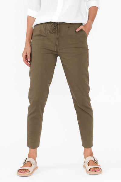 Montgomery Khaki Drawstring Pants