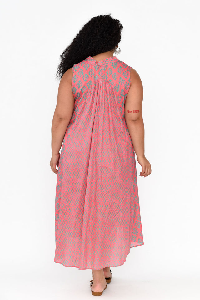 Mossman Pink Geo Cotton Dress
