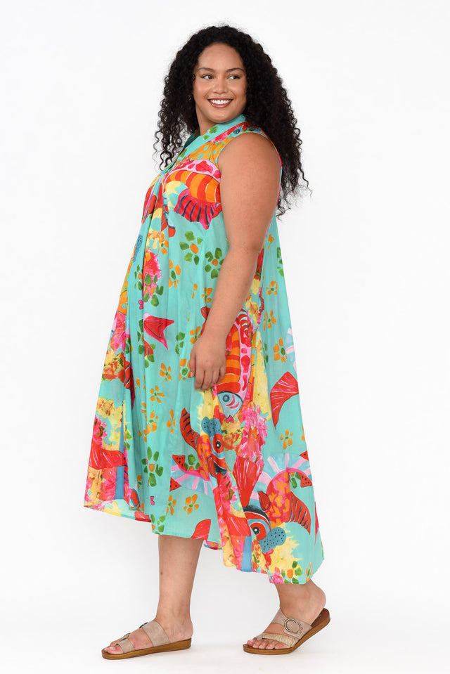 Mossman Teal Sea Cotton Dress