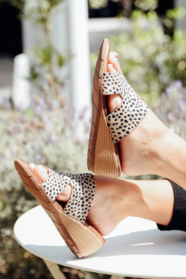 Naomi Cheetah Cut Out Wedge