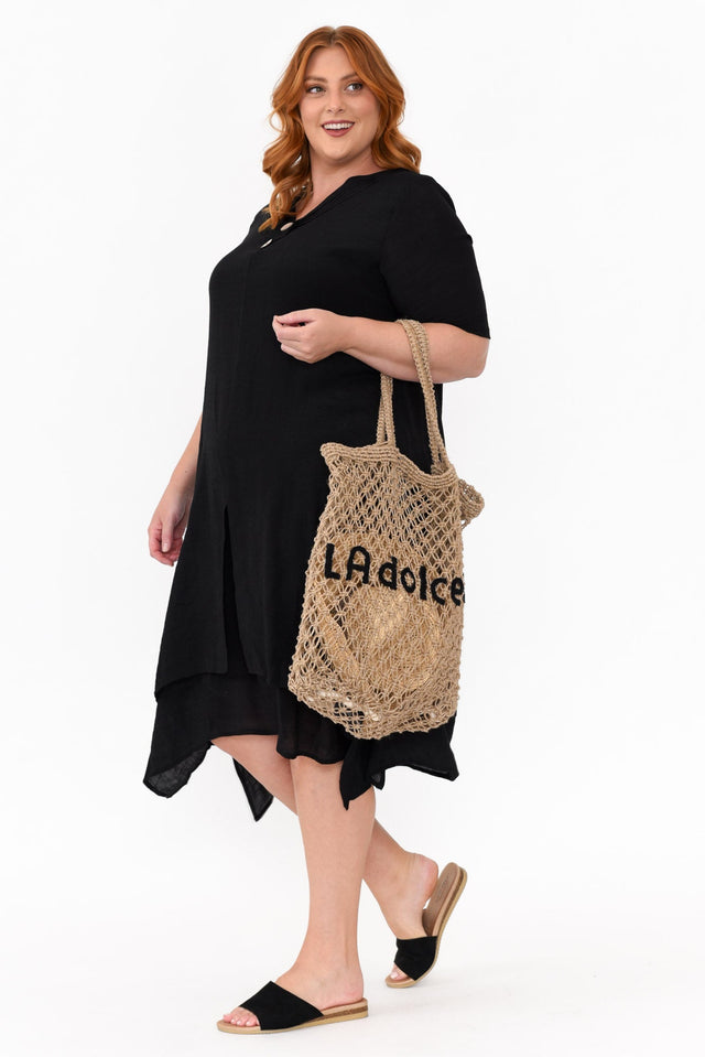 Nala Black Layers Dress,Blonde model,alt text|model:Caitlin image 10