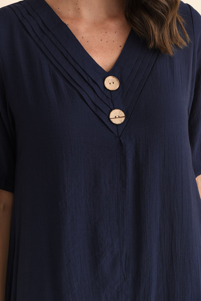 Nala Navy Layers Dress,Brunette model,alt text|model:MJ image 8