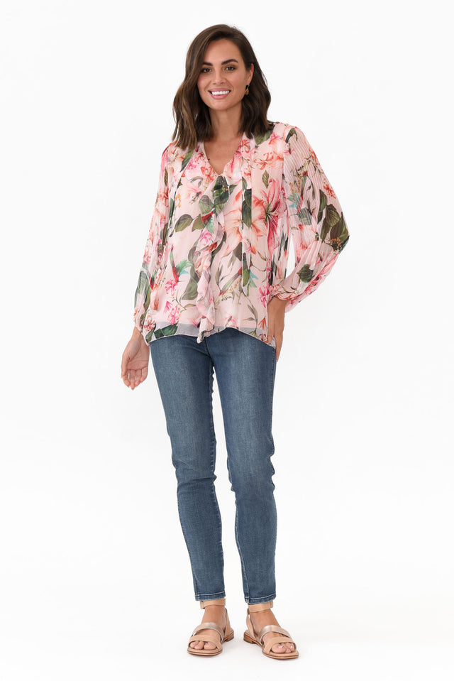 Narda Blush Garden Frill Top