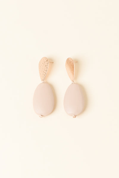 Natty Natural Bead Drop Earrings