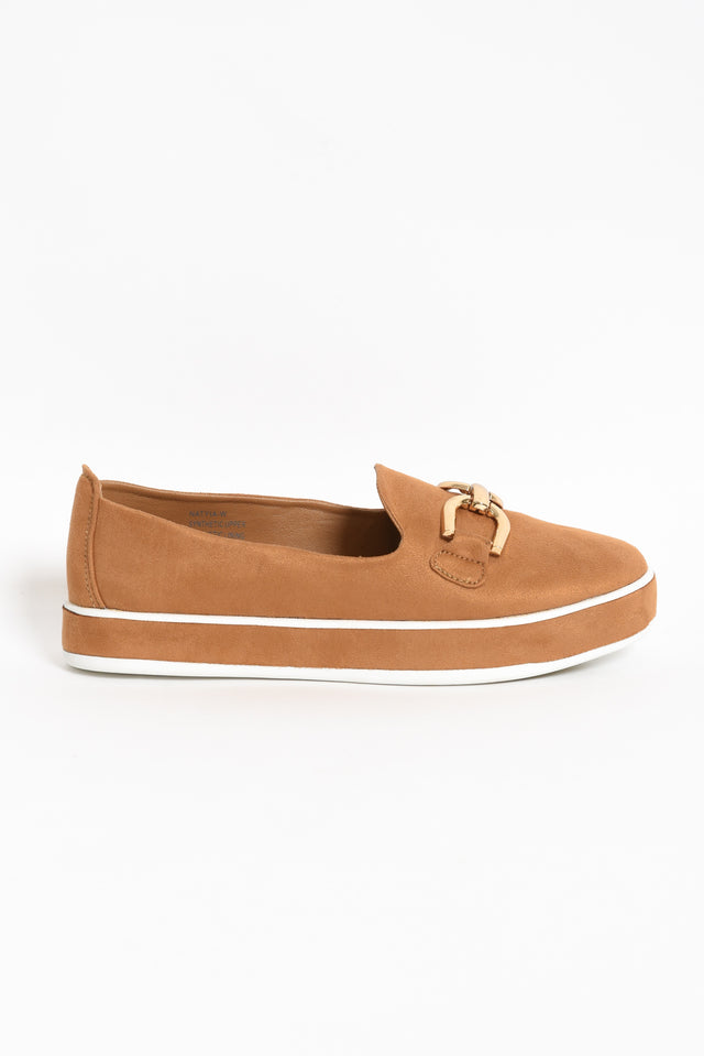 Natyia Camel Faux Suede Platform Loafer image 1