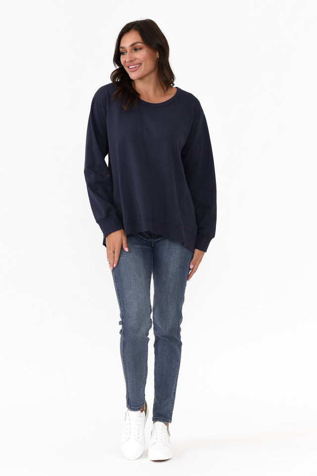 Newhaven Navy Cotton Jumper