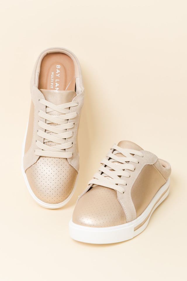 Nicky Champagne Leather Mule Sneaker image 3