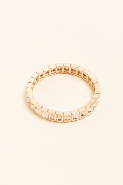 Nikita Gold Crystal Beaded Bracelet