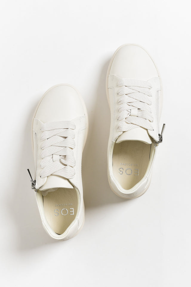 Noemi White Leather Zip Sneaker image 4