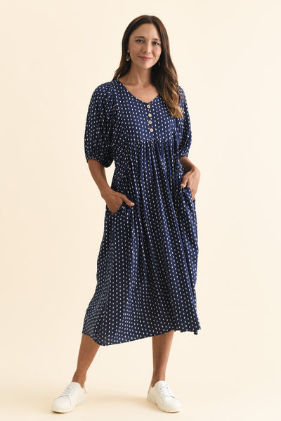 Nolte Navy Dash Pocket Dress