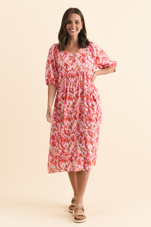 Nolte Pink Petal Pocket Dress,Brunette model,alt text|model:MJ image 3