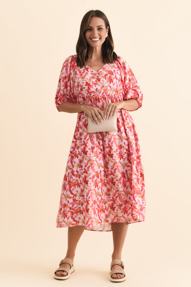Nolte Pink Petal Pocket Dress,Brunette model,alt text|model:MJ