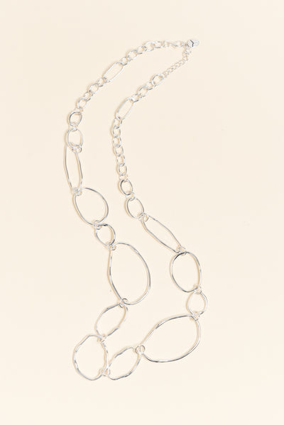 Nona Silver Circle Necklace