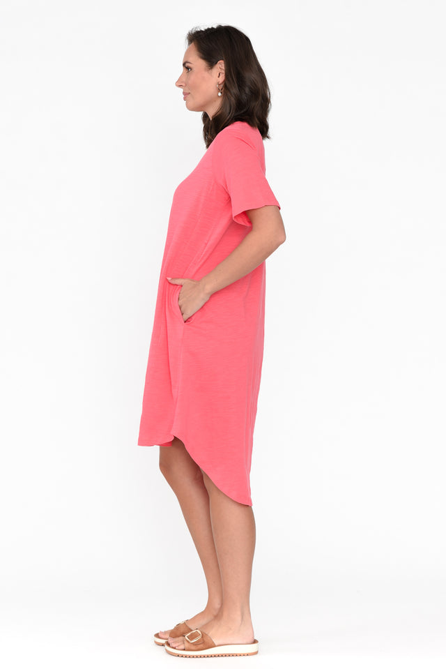 Nyree Blush Hi Lo Cotton Dress