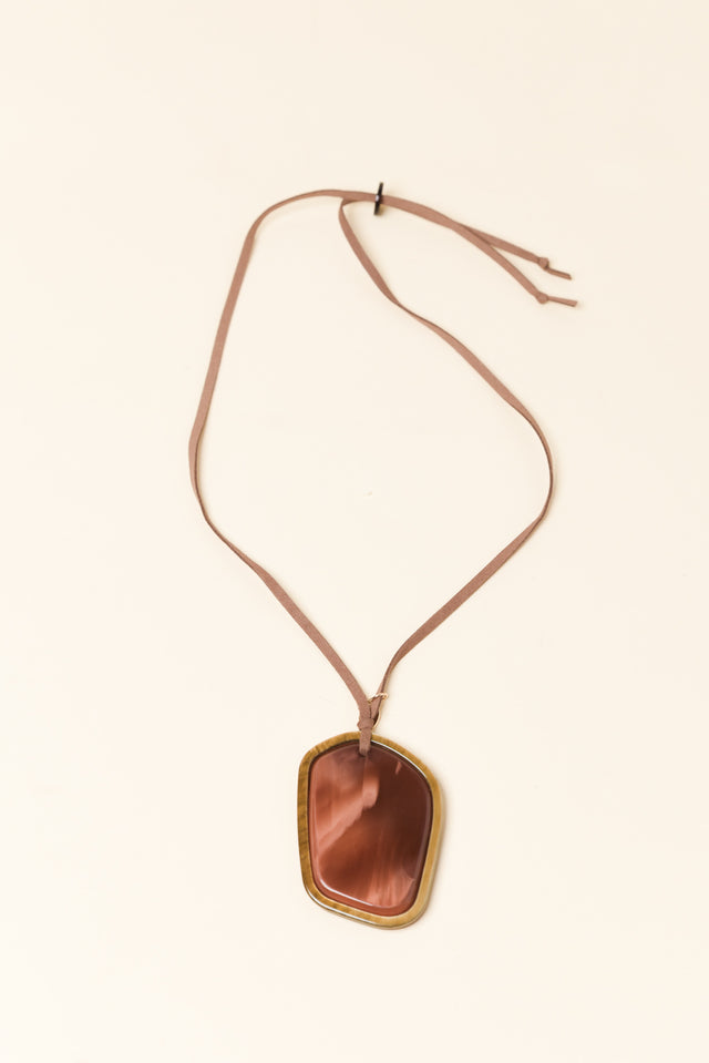 Octus Brown Pendant Necklace image 1