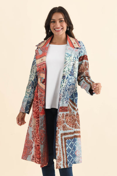 Oliver Red Tile Pocket Coat